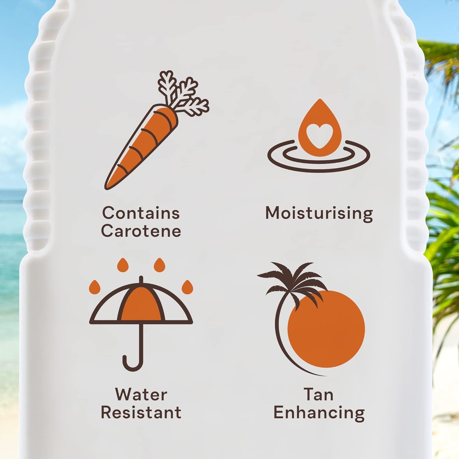 Fast Tanning Oil Vitamin E for Moisture & Hydration 6.8 Fl Oz Tan Accelerator for Outdoor/Tanning Bed, Beta Carotene Carrot Extract, Water-Resistant, Coconut, Cruelty-Free