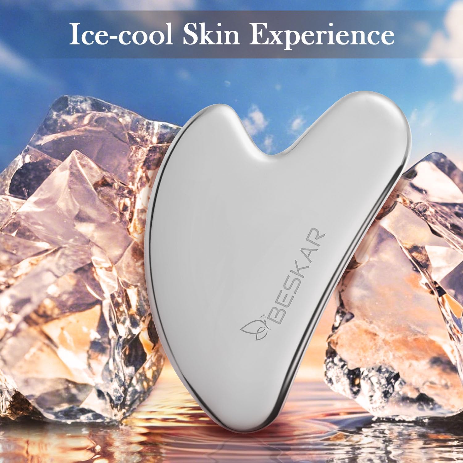 Stainless Steel Gua Sha Facial Tools - Guasha Tool for Face, Face Sculpting Tool, Jawline Shaper, Double Chin Reducer, Body Gua Sha Tools, Lymphatic Drainage Massager, Facial Skin Care